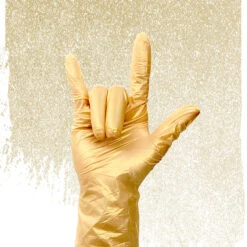 SUN® Colortrak Nitrile Gloves, Luminous Gold, 100 Ct