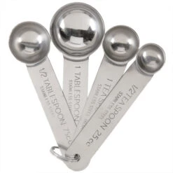 SUN® Measuring Spoon Set, Stainless Steel, 4 Pc
