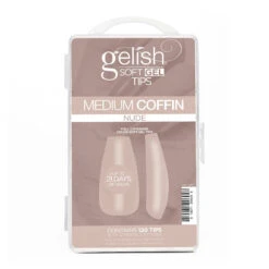 SUN® Gelish Soft Gel Tips Nude, Medium Coffin, 120 Ct