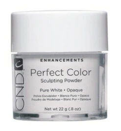 CND Enhancements, Perfect Color Sculpting Powders, Pure White, Opaque