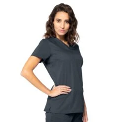 Women's Modern V-Neck Tunic Top, XXSmall To XLarge, By Landau -Makeup Care Products Store 4160 GRPR 2