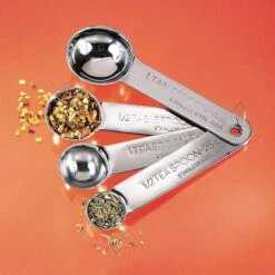 SUN® Measuring Spoon Set, Stainless Steel, 4 Pc -Makeup Care Products Store 431595