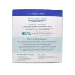 SUN® Soniqué Mini LED Sonic Cleanser, Acne Treatment By ReVive Light Therapy -Makeup Care Products Store AcnePackage Back