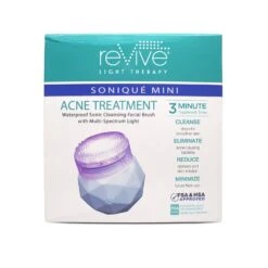 SUN® Soniqué Mini LED Sonic Cleanser, Acne Treatment By ReVive Light Therapy -Makeup Care Products Store AcnePackage Front