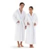 Boca Terry Shawl Waffle Robe, White