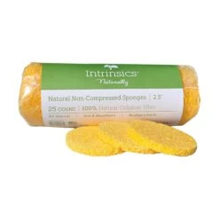 SUN® Intrinsics Non-Compressed Sponges, Natural, 2.5" Dia, 25ct