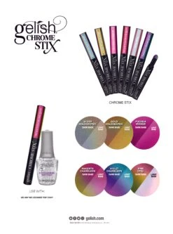 SUN® Gelish Chrome Stix, Magenta Chameleon, 0.17 Oz -Makeup Care Products Store Light Dark Examples ChromeStix CatSheet 974c30ee 7f27 4420 a113 715097b371fc