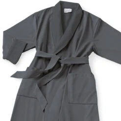 Boca Terry Shawl Collar Microfiber Robe W/ Plush Lining -Makeup Care Products Store Microfiber Grey 04852.1623776741