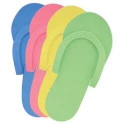 SUN® Pedicure Slippers, Assorted, 12 Pair- Non Slip