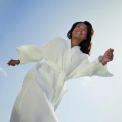 SUN® Boca Terry Waffle Weave Kimono Robe