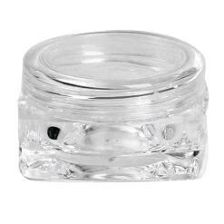 SUN® Clear Square Amenity Jar W/Clear Lid, 0.3 Oz, 10 Ct