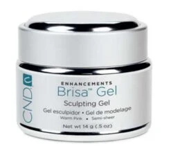 CND Enhancements, Brisa Sculpting Gel, Warm Pink, Semi-Sheer, 0.5 Oz