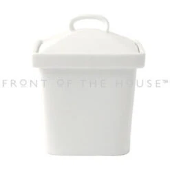 SUN® FOH Square Porcelain Pot With Lid, 3 Oz