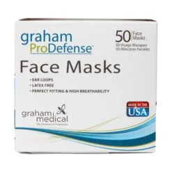 SUN® Graham Medical Disposable Ear Loop Face Mask, 50 Count -Makeup Care Products Store face masks eyewear 16442397458489