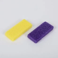 SUN® Mini Pumice Pads, Medium Grit, Purple And Yellow, 40 Pack -Makeup Care Products Store files buffers brushes pumi 14183326253113