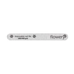 SUN® Disposable Nail File, Silver, Cushion Core, 180/400 Grit, 100 Ct, By Flowery