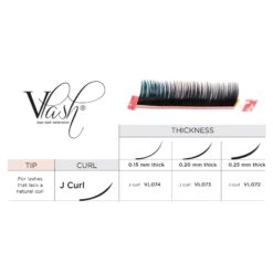 SUN® VLash J Curl Silk Tray Lashes