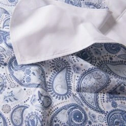 SUN® Sposh Massage Table Saddle Paisley Collection -Makeup Care Products Store linens white sapphire paisley face white solid back 8055893033017