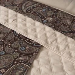 SUN® Sposh Massage Table Saddle Paisley Collection -Makeup Care Products Store linens white sapphire paisley face white solid back 8055893196857