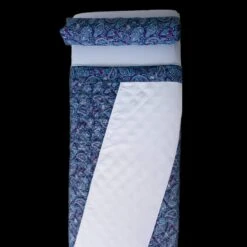 SUN® Sposh Massage Table Saddle Paisley Collection -Makeup Care Products Store linens white sapphire paisley face white solid back 8055893262393