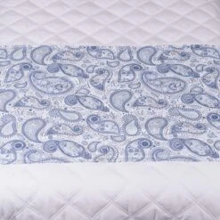 SUN® Sposh Massage Table Saddle Paisley Collection -Makeup Care Products Store linens white sapphire paisley face white solid back 8055893491769