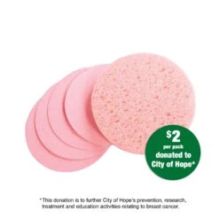 SUN® Prosana Compressed Sponges, Pink, 100 Ct