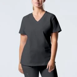 Landau ProFlex Women's 3-Pocket V-Neck Scrub Top -Makeup Care Products Store plrtmog6ihk5wu4zvai9