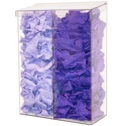 Tall Bulk PPE Dispenser, Double Bin, Clear