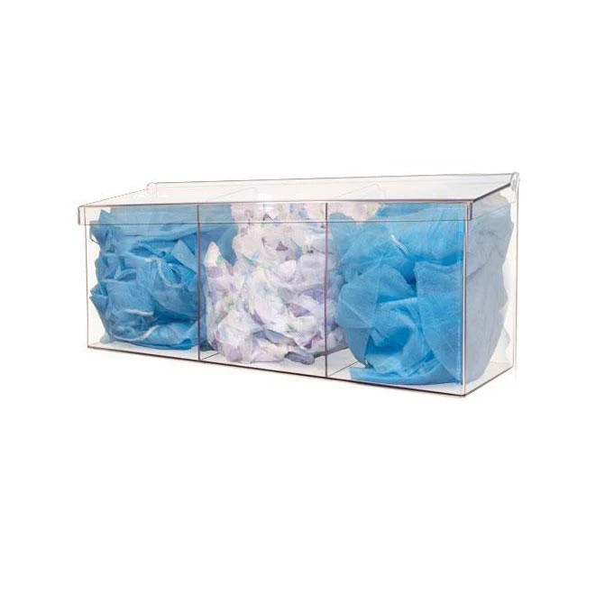 Bulk Dispenser, Mini Triple Bin, Clear 2 Bulk Dispenser, Mini Triple Bin, Clear - Image 2