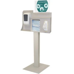 Sanitation Station With Dispenser Mount & Stand, Quartz Beige