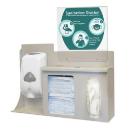 Sanitation Station With Dispenser Mount, Quartz Beige