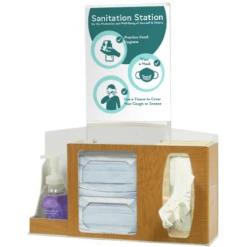 Sanitation Station, Maple Fauxwood