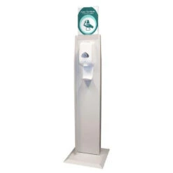 Dual Sided Floor Stand For Automatic Hand Sanitizer, Quartz Beige
